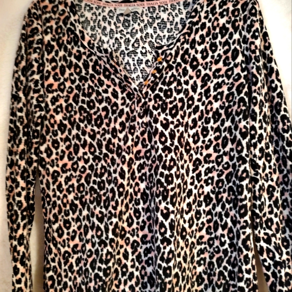 Thalia Sodi 2pcs cheetah print lounge wear